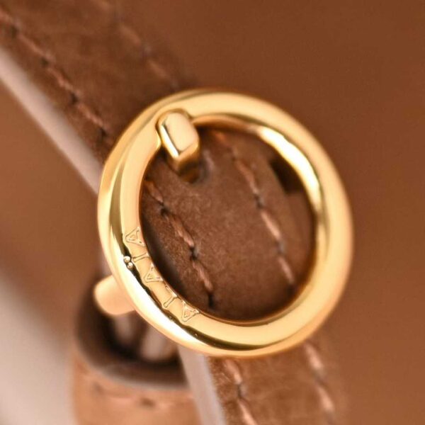 ALAIA LE CLICK EAST WEST SMALL BAG IN NUBUCK