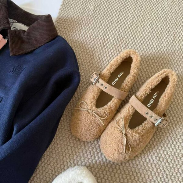MIUMIU New Maomao Mary Jane Ballet Shoes