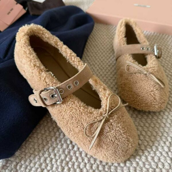 MIUMIU New Maomao Mary Jane Ballet Shoes