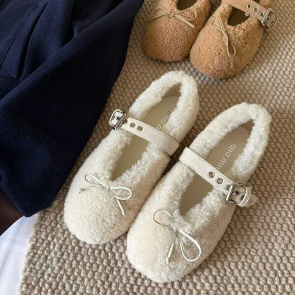 MIUMIU New Maomao Mary Jane Ballet Shoes