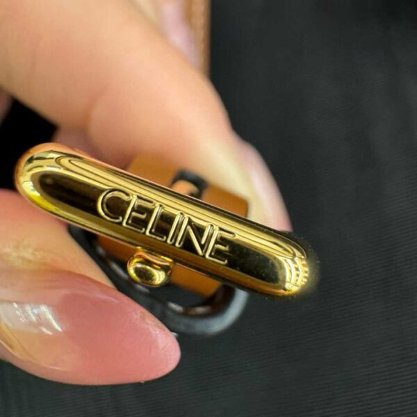 CELINE DUO WALLET ON STRAP IN Triomphe Canvas and Calfskin