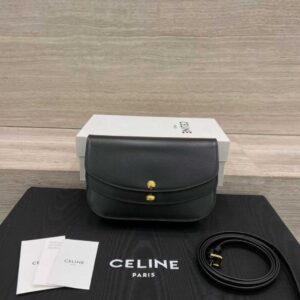 CELINE DUO WALLET ON STRAP IN Triomphe Canvas and Calfskin