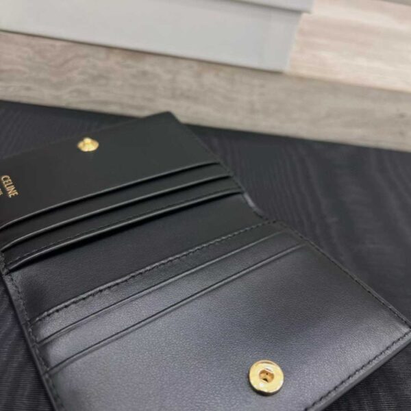 CELINE BI-FOLD CARD HOLDER IN Shiny calfskin