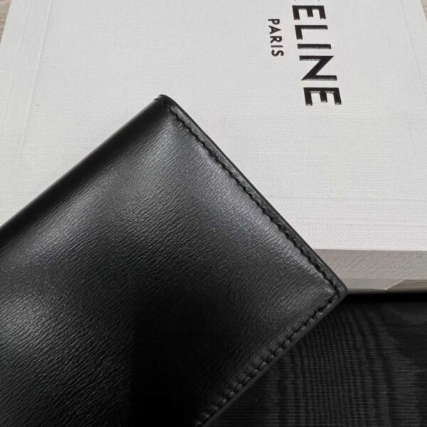 CELINE BI-FOLD CARD HOLDER IN Shiny calfskin