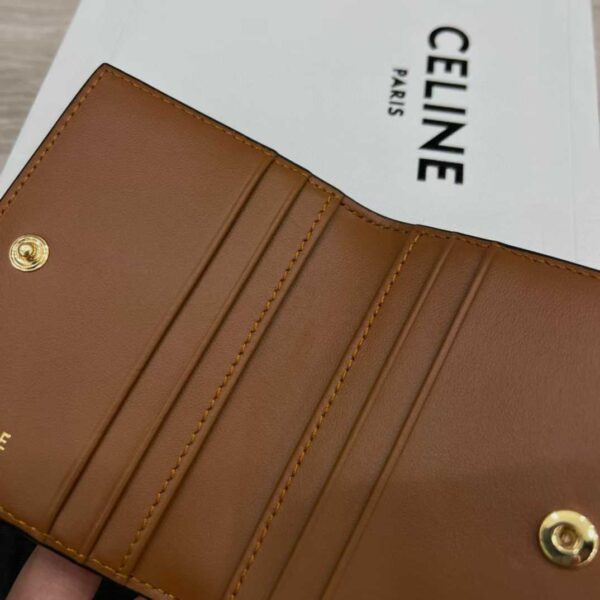 CELINE BI-FOLD CARD HOLDER IN Shiny calfskin