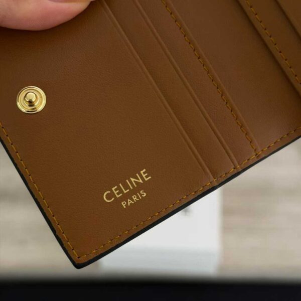 CELINE BI-FOLD CARD HOLDER IN Shiny calfskin