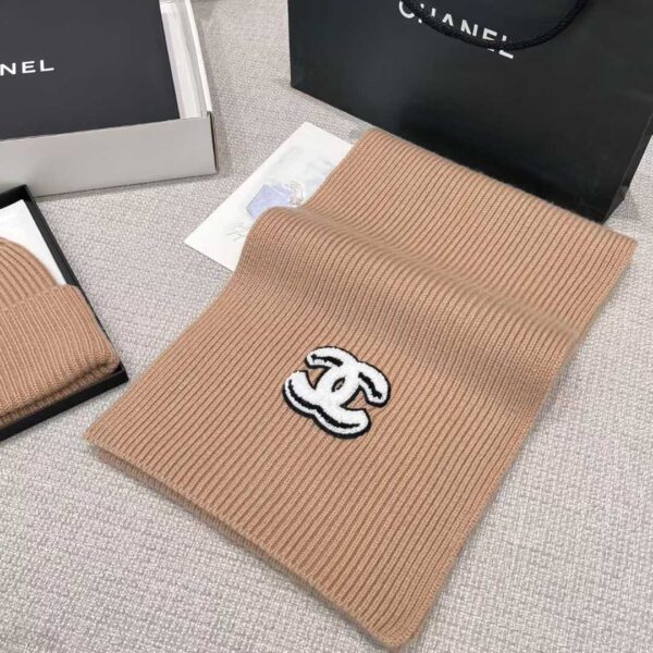 CHANEL scarf and cold cap