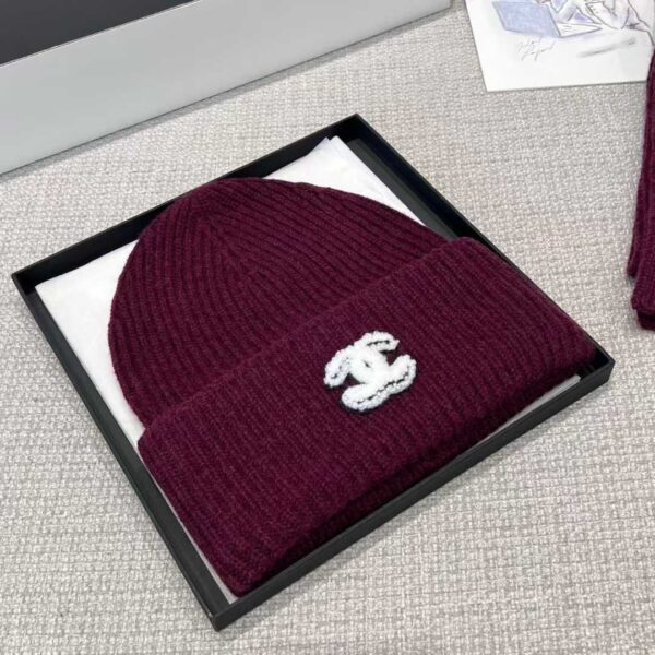 CHANEL scarf and cold cap