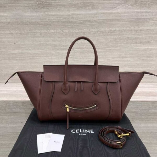 CELINE MEDIUM NEW LUGGAGE IN SUPPLE SHINY LAMBSKIN