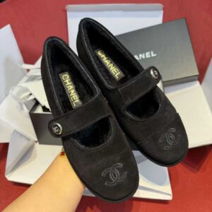 CHANEL Wool Mary Jane Shoes