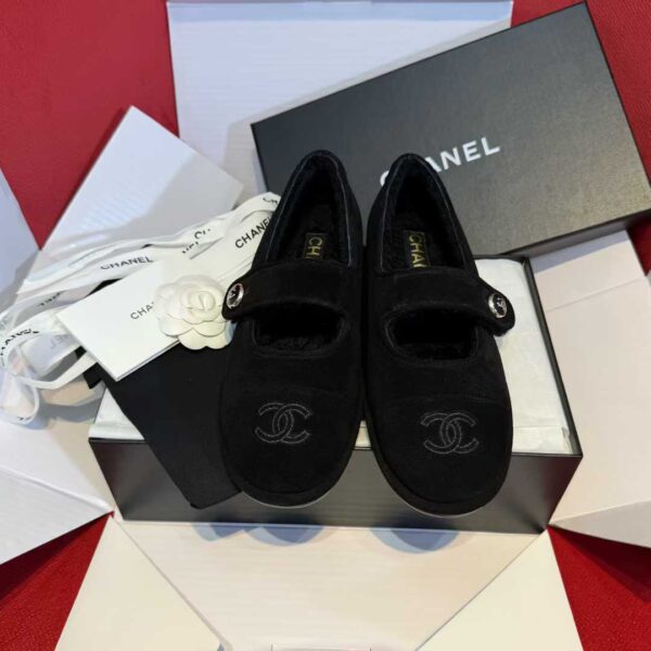 CHANEL Wool Mary Jane Shoes