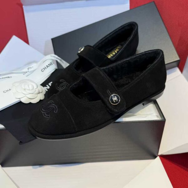 CHANEL Wool Mary Jane Shoes