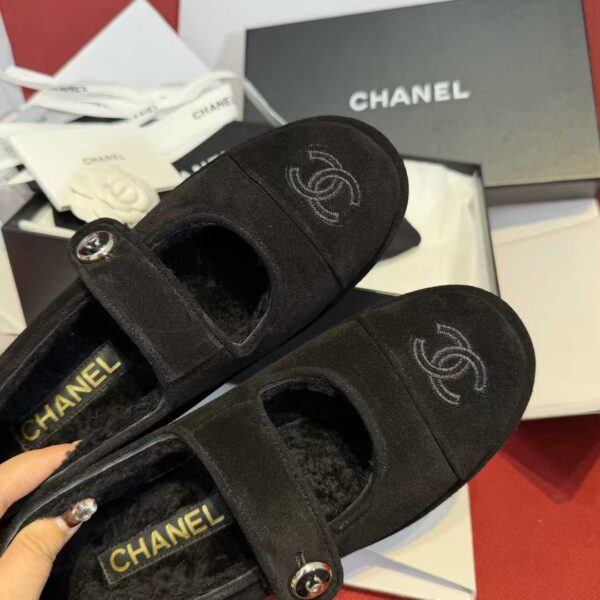 CHANEL Wool Mary Jane Shoes