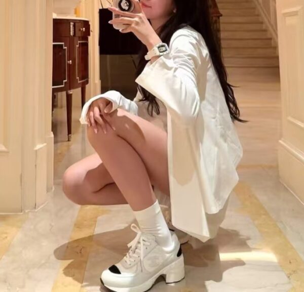 CHANEL High heel sneakers