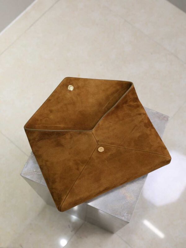 YSL CASSANDRE pouch on chain in suede