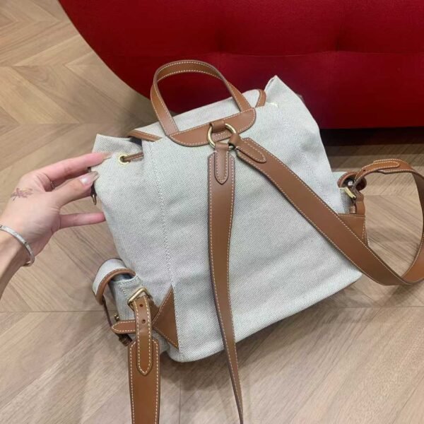MIUMIU Canvas and leather backpack