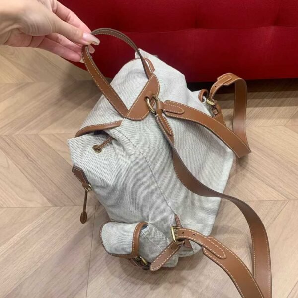 MIUMIU Canvas and leather backpack
