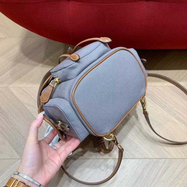 MIUMIU Canvas and leather backpack