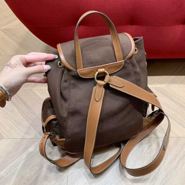 MIUMIU Canvas and leather backpack