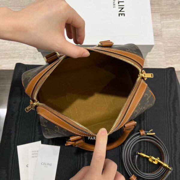 CELINE Large Boston IN Triomphe Canvas and calfskin