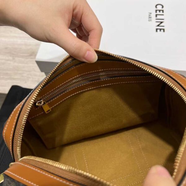 CELINE Large Boston IN Triomphe Canvas and calfskin