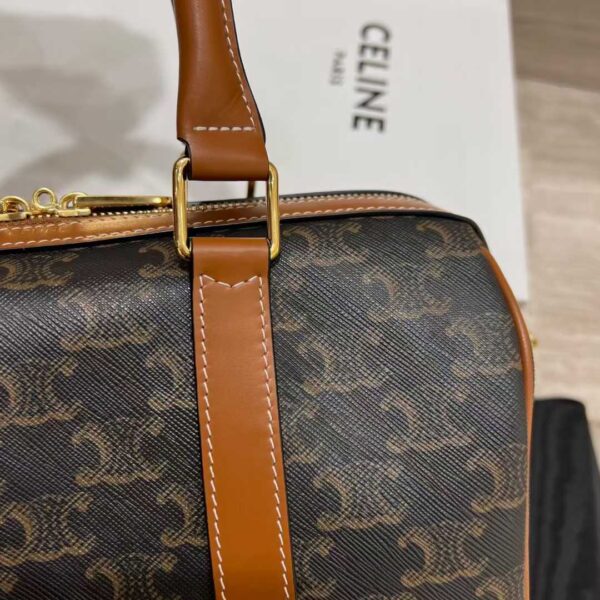 CELINE Large Boston IN Triomphe Canvas and calfskin