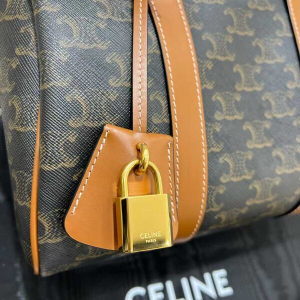 CELINE Large Boston IN Triomphe Canvas and calfskin