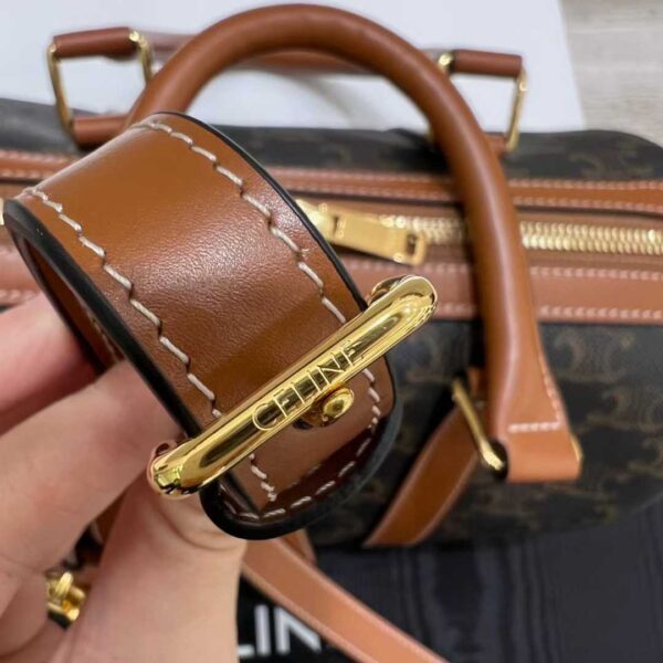 CELINE Large Boston IN Triomphe Canvas and calfskin