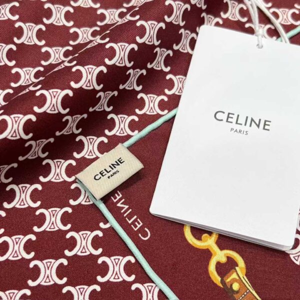 CELINE Square silk scarf