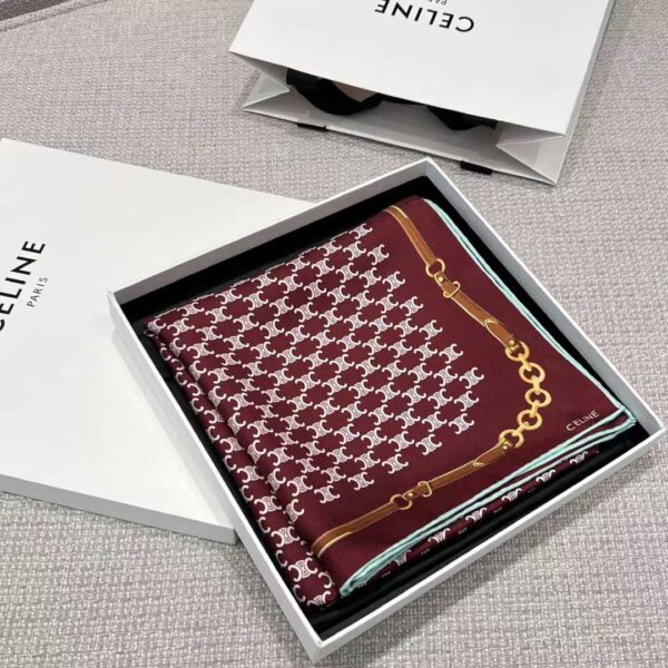 CELINE Square silk scarf