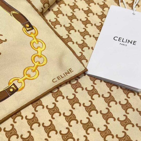 CELINE Square silk scarf