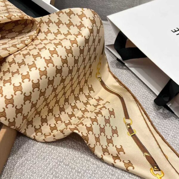CELINE Square silk scarf
