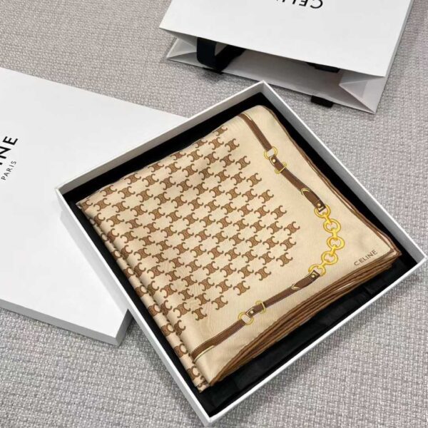 CELINE Square silk scarf