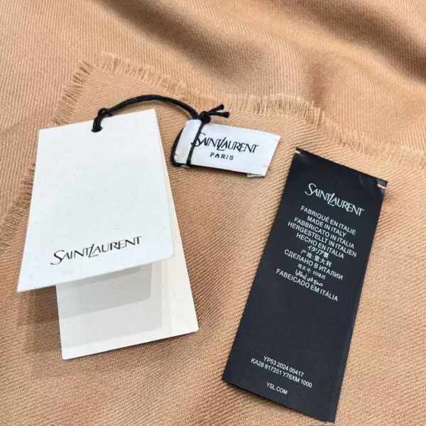 SAINTLAURENT Camel cheetah shawl