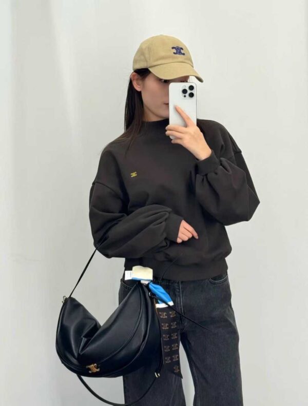 CELINE HALFMOON SOFT TRIOMPHE BAG IN SUPPLE SHINY LAMBSKIN