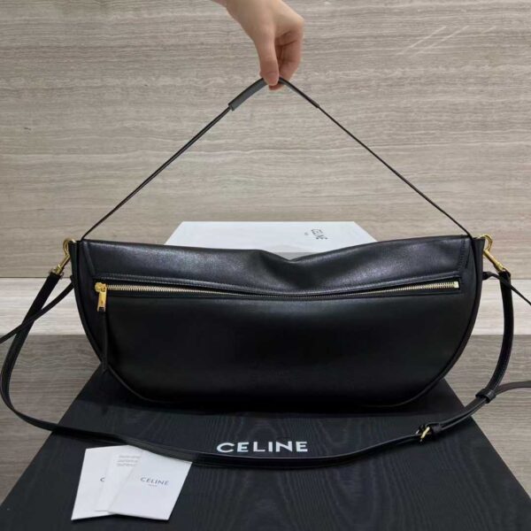 CELINE HALFMOON SOFT TRIOMPHE BAG IN SUPPLE SHINY LAMBSKIN