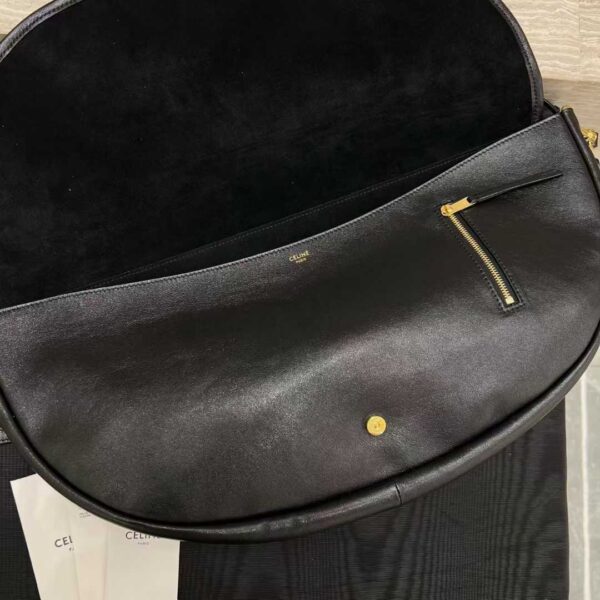 CELINE HALFMOON SOFT TRIOMPHE BAG IN SUPPLE SHINY LAMBSKIN