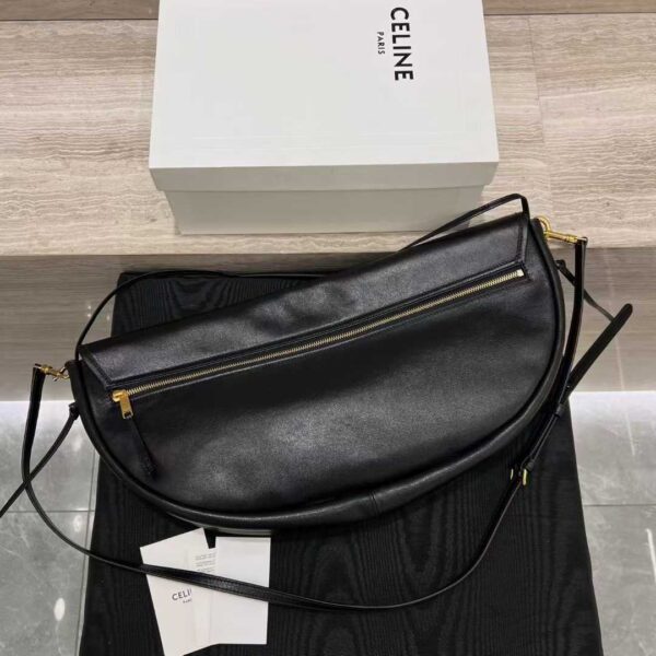 CELINE HALFMOON SOFT TRIOMPHE BAG IN SUPPLE SHINY LAMBSKIN