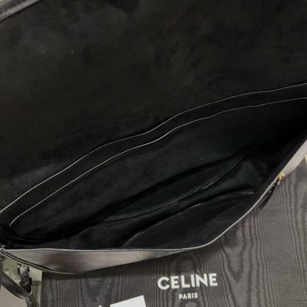 CELINE HALFMOON SOFT TRIOMPHE BAG IN SUPPLE SHINY LAMBSKIN