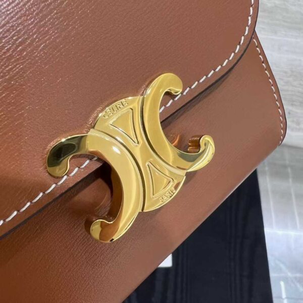 CELINE Small Flap Wallet TRIOMPHE IN NUBUCK CALFSKIN