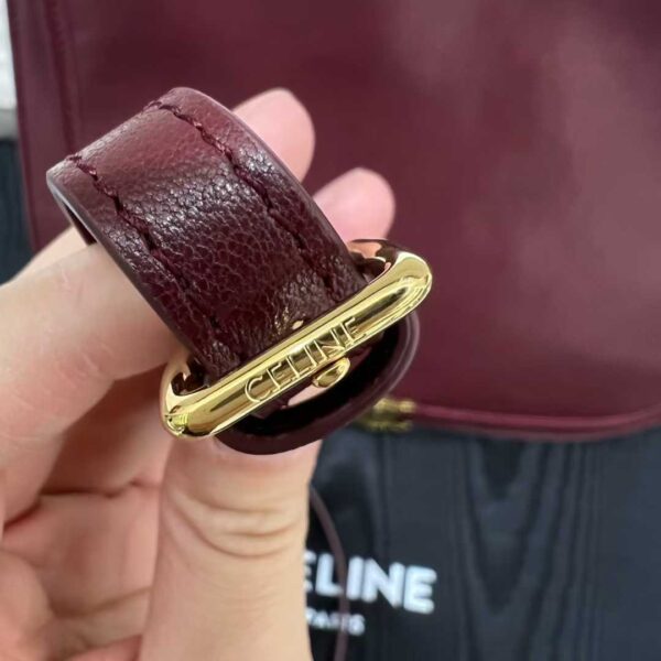 CELINE SOFT TRIOMPHE BESACE IN SUPPLE SHINY LAMBSKIN