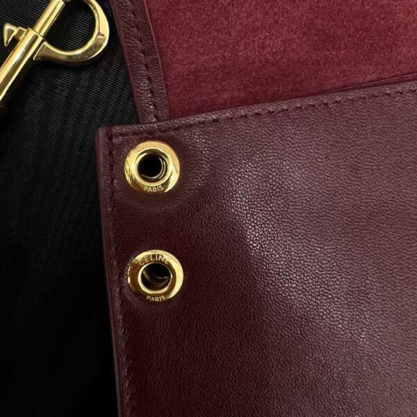 CELINE SOFT TRIOMPHE BESACE IN SUPPLE SHINY LAMBSKIN