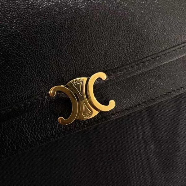 CELINE SOFT TRIOMPHE BESACE IN SUPPLE SHINY LAMBSKIN