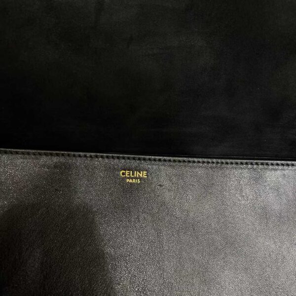 CELINE SOFT TRIOMPHE BESACE IN SUPPLE SHINY LAMBSKIN