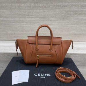 CELINE SMALL NEW LUGGAGE IN SUPPLE SHINY LAMBSKIN