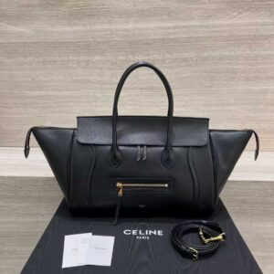 CELINE MEDIUM NEW LUGGAGE IN SUPPLE SHINY LAMBSKIN