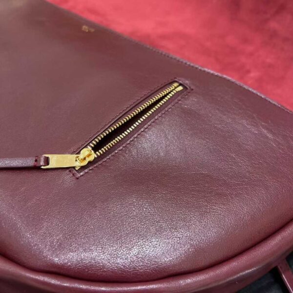 CELINE SOFT TRIOMPHE BESACE IN SUPPLE SHINY LAMBSKIN