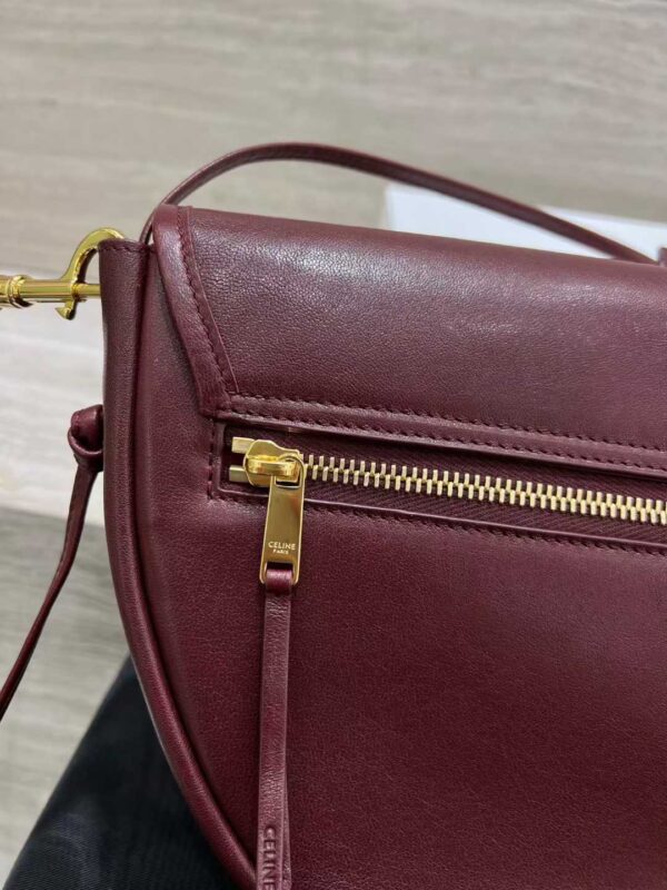 CELINE SOFT TRIOMPHE BESACE IN SUPPLE SHINY LAMBSKIN