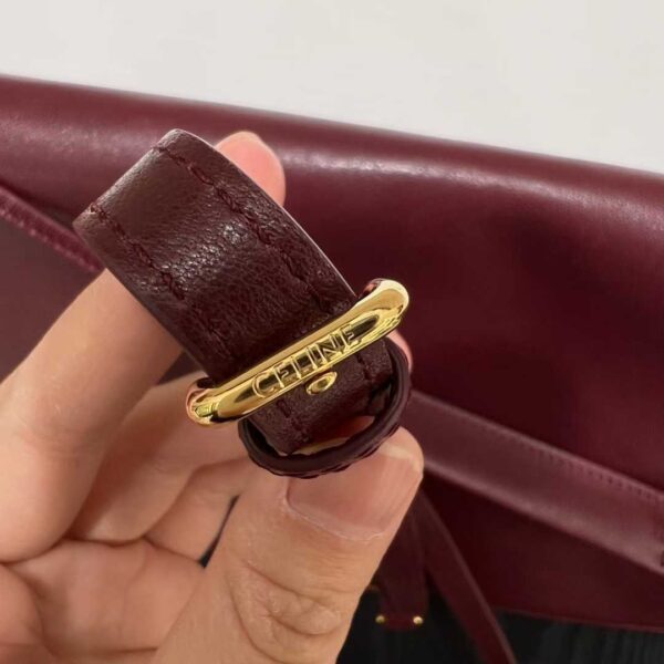 CELINE SOFT TRIOMPHE BESACE IN SUPPLE SHINY LAMBSKIN