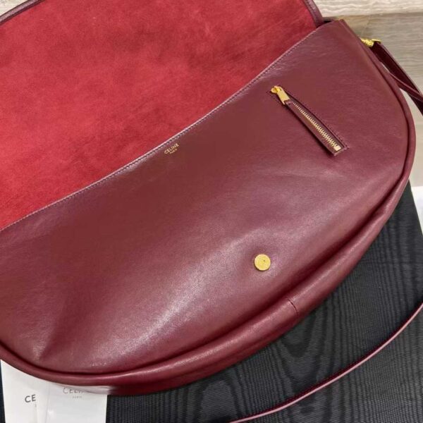 CELINE SOFT TRIOMPHE BESACE IN SUPPLE SHINY LAMBSKIN